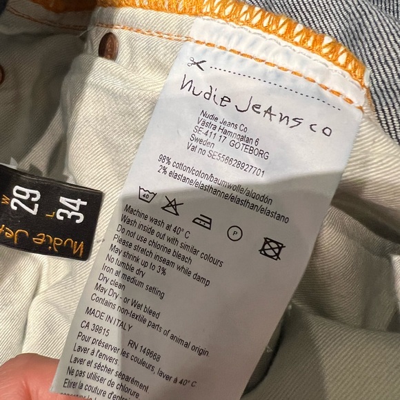 Nudie Jeans Co Long John Jean Twill Rinse - Like New W29/L32 - Picture 5 of 8